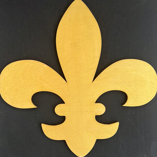 Black & Gold Fleur Des Lis Ladder Tile