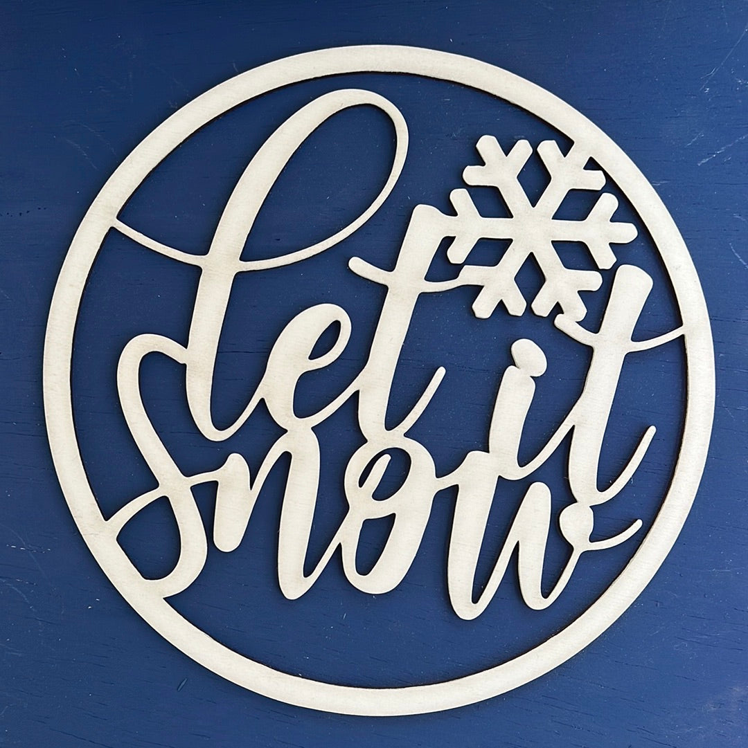 Christmas Interchangeable Tile “Let It Snow”